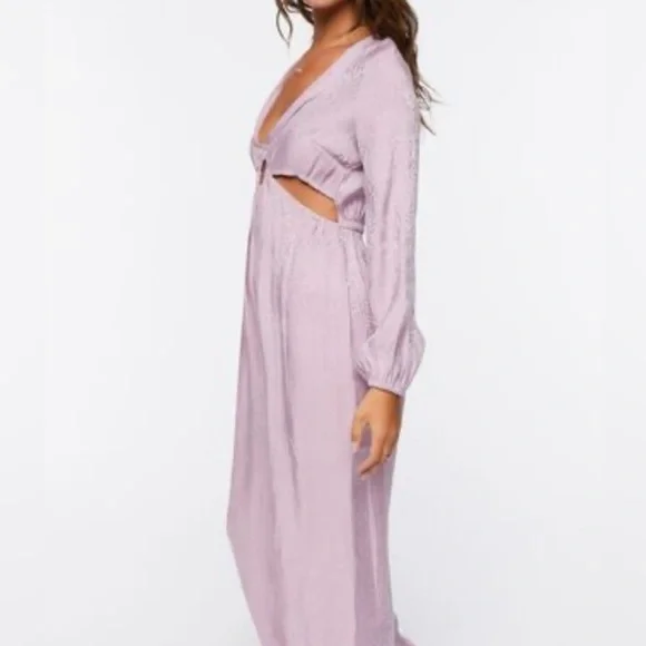 I Love Crazy Lilac Cutout Jumpsuit - Picture 2 of 8
